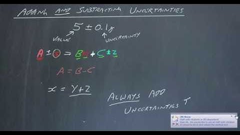 Adding and Subtracting Uncertainties