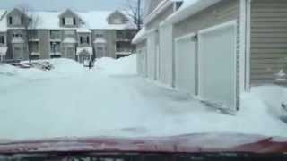 Driving in Peabody, MA 01960 after the Blizzard Jan 2015