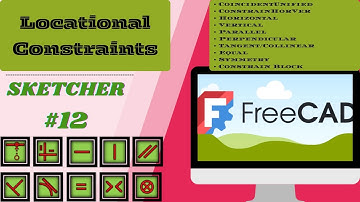 FreeCAD sketch tools #12: Geometric Constraints like Vertical, Horizontal, Parallel, and others.