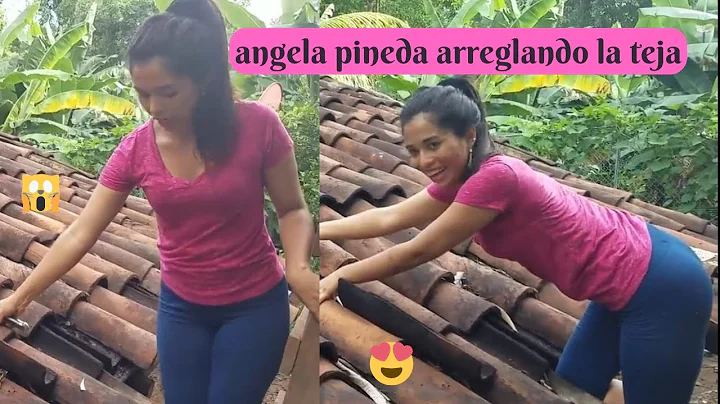angela pineda arreglando la casa