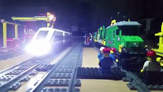 LEGO Train Set 60051 - ICE High-Speed Passenger Train  -  Onboard Night View