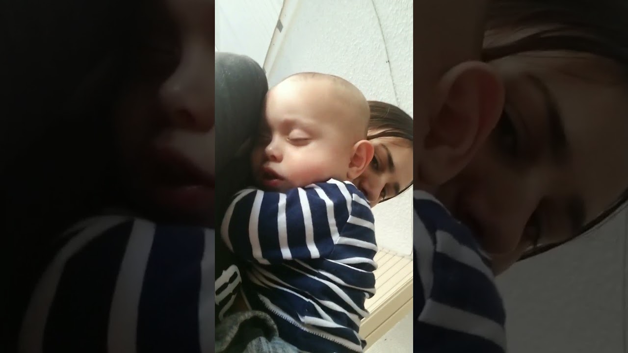 1 year old fell asleep on mom 1st time since newborn **so sweet** YouTube