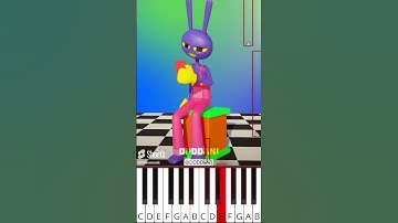 Jax Talking To The Moon (@DDDDani1) The Amazing Digital Circus Animation - Octave Piano Tutorial