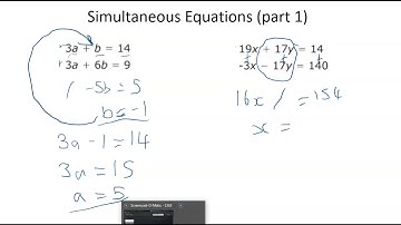Simultaneous Equations Part1