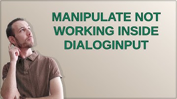 Mathematica: Manipuleren werkt niet in DialogInput