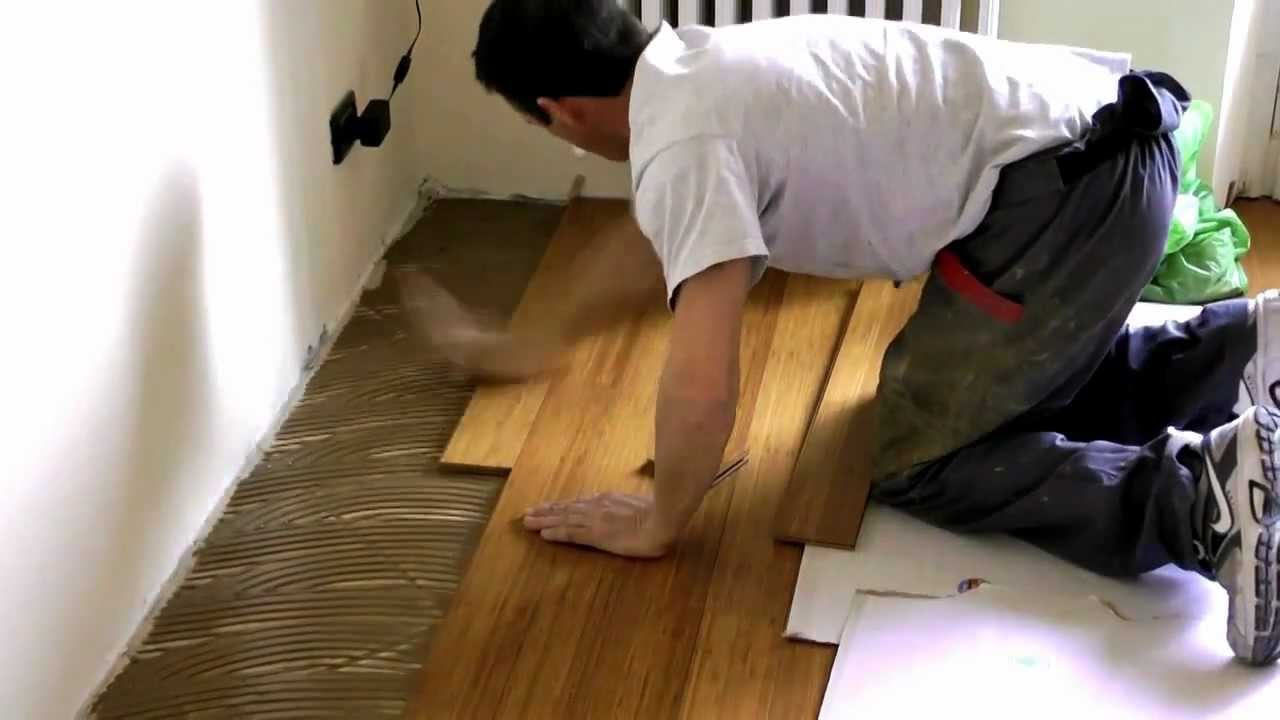 Parquet bamboo. come posare il parquet prefinito di bamboo ... Mettere il parquet