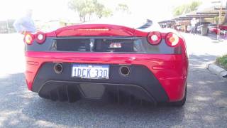 Hompsan spots an awesome ferrari 430 scuderia at rest, idling, flat
out around the track and starting up several times. it is a stunning
car scuderia. fa...