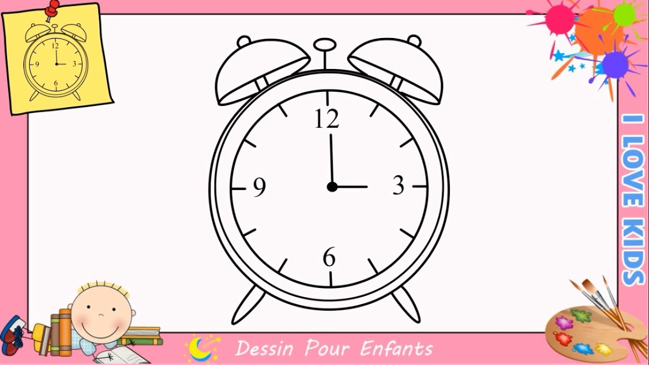 comment dessiner une horloge facile 