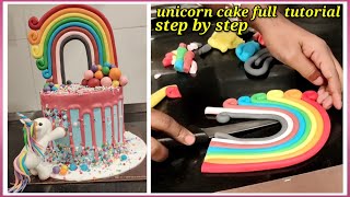 unicorn cake | unicorn topper fondant | unicorn Cake design | rainbow unicorn cake|unicorn screenshot 2