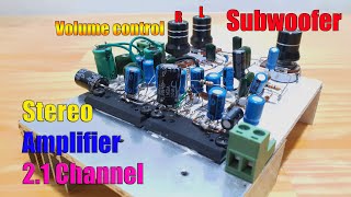 2.1 Channel Subwoofer Stereo Amplifier With 2 x LA4440 IC DIY