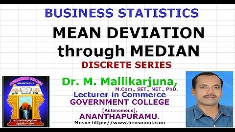 MEAN DEVIATION THROUGH MEDIAN IN DISCRETE SERIES
