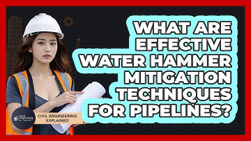 What Are Effective Water Hammer Mitigation Techniques For Pipelines? - Civil Engineering Explained