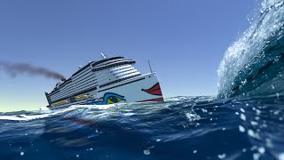 AIDAperla VS Big Waves | Cruise Ship Handling