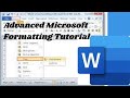 Advance Microsoft Word Formatting - Microsoft Word Tutorial