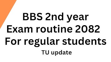 BBS 2nd year exam routine 2082 (for regular students )