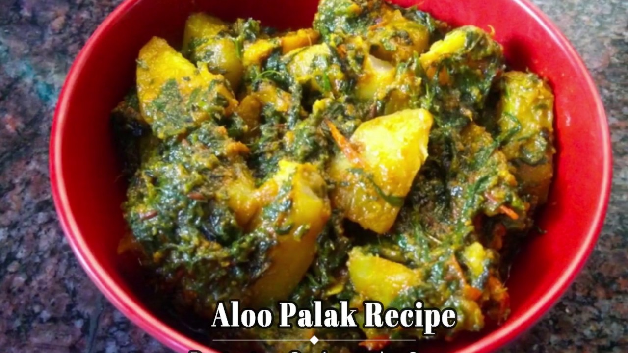 Aloo Palak Potato Spinach Curry How To Make Aloo Palak Side Dish