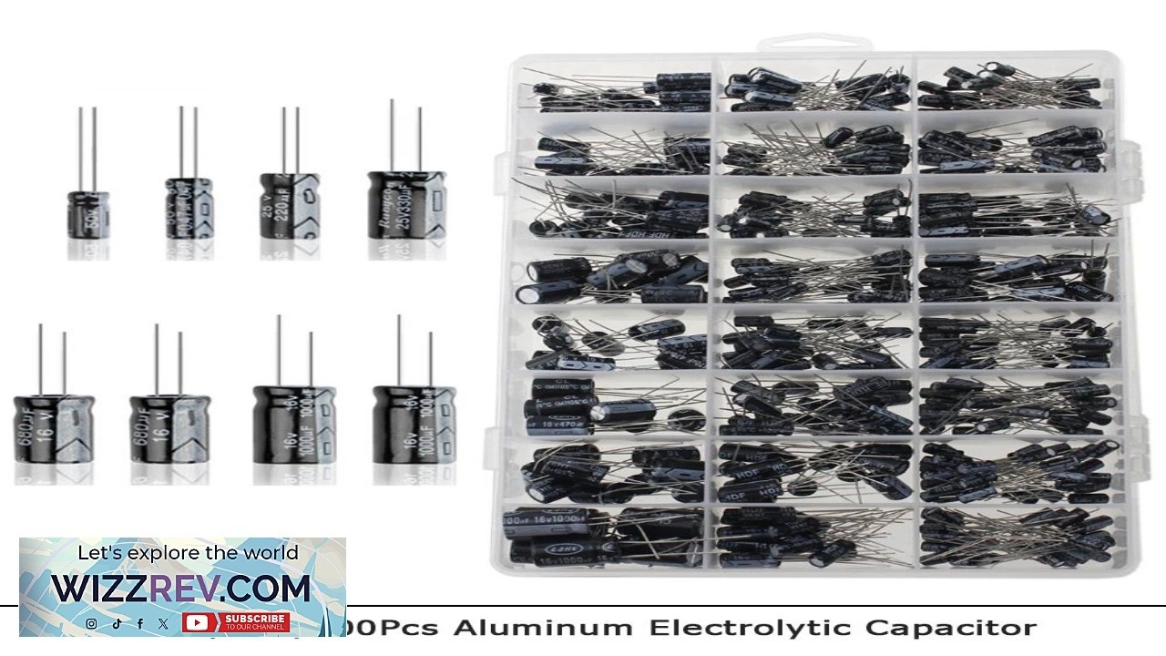 120 200 500Pcs 16V 25V 50V 0.1uF 1000uF Aluminum Electrolytic Capacitor Assorted Kit