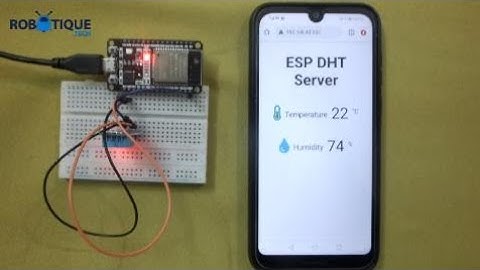 Envoie les valeurs mesurées par le capteur DHT11 au smartphone via WIFI avec la carte ESP32