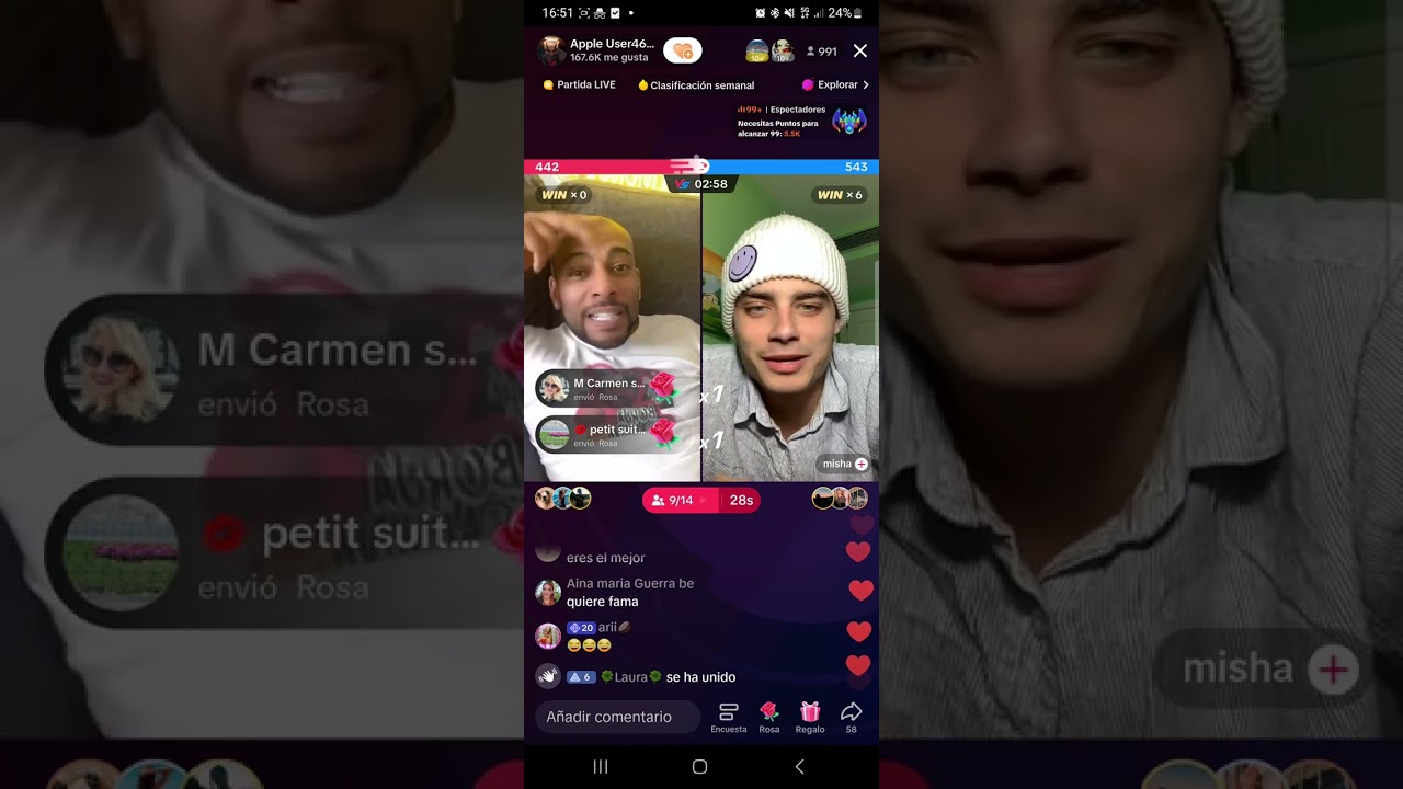 borja escalona y misha hablan para quedar