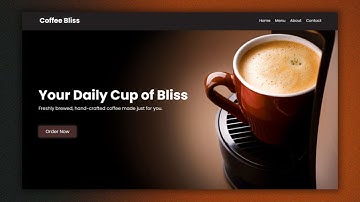 Coffee Landing Page Website Using HTML And CSS
