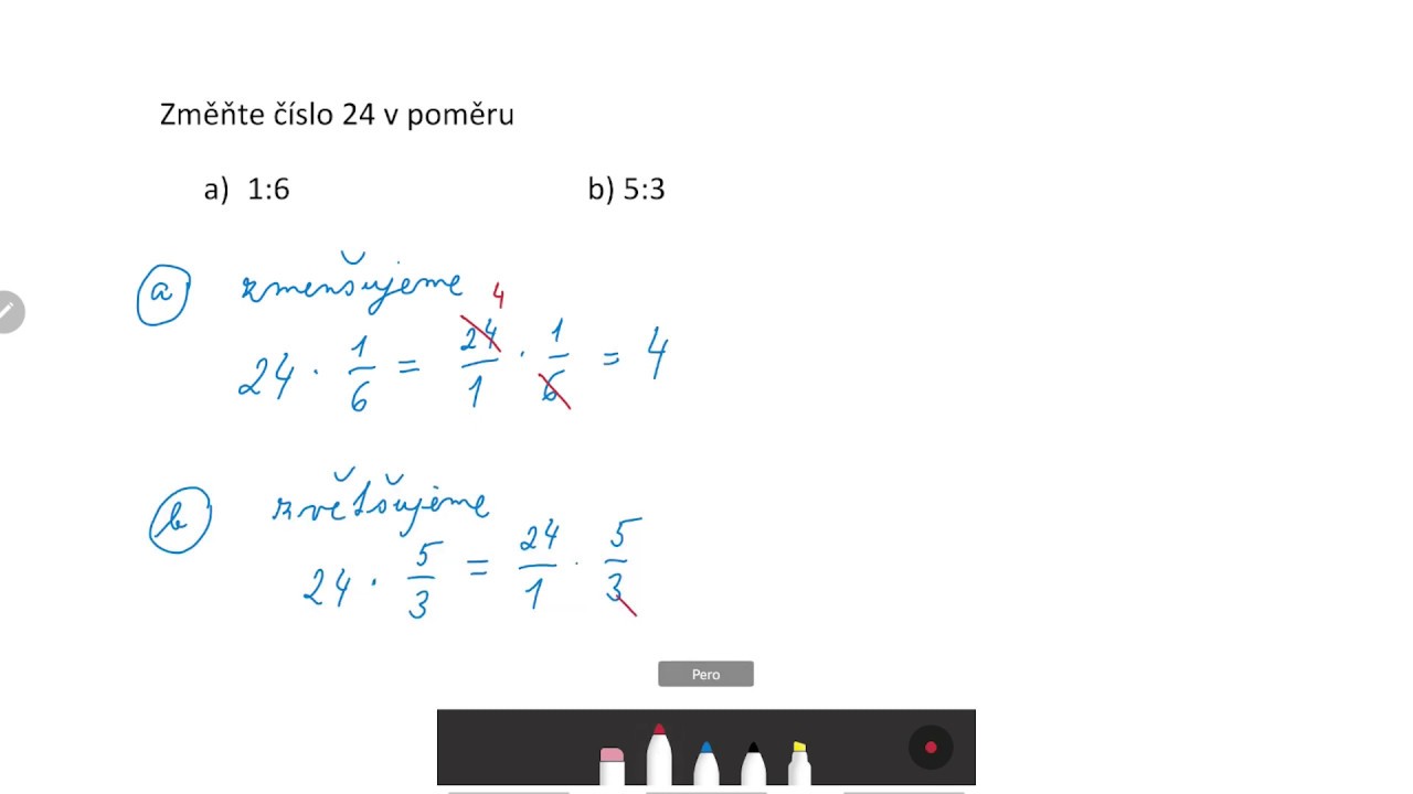Jak se mění číslo v poměru?