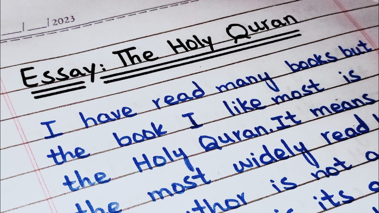 the holy quran essay in english