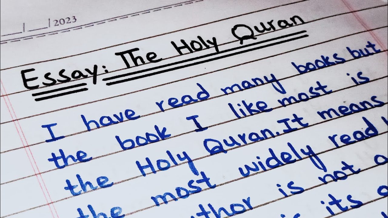 holy quran essay in english for class 6