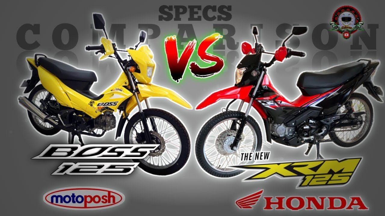 MOTOPOSH BOSS 125 vs HONDA XRM 125 SPECS COMPARISON