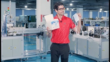 Automatic Medical Mask Packaging Production Line | Surgical Tie Up Mask Making and Packing Machine