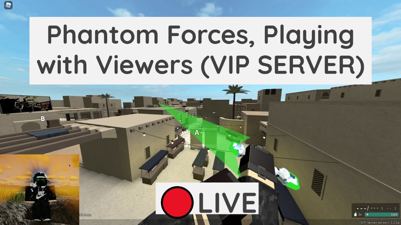 Live Phantom Forces Playing With Viewers Vip Server Youtube - roblox phantom forces vip server links