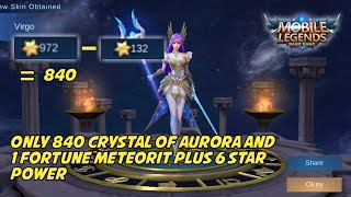 ONLY 840 CRYSTAL OF AURORA THAT WE NEED | ZODIAC SKIN | ODETTE VIRGO | MOBILE LEGENDS