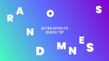 Random Text Bounce In After Effects