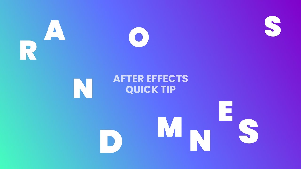 Random Text Bounce In After Effects