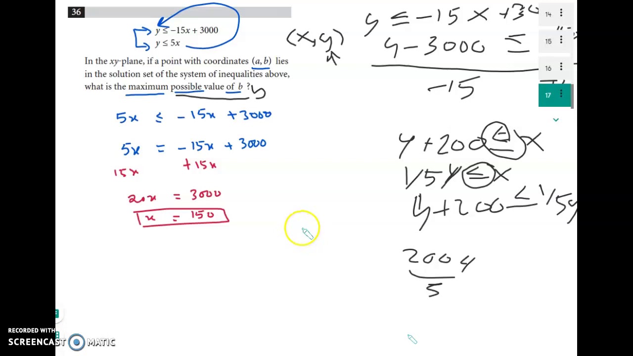 SAT Math practice2 YouTube