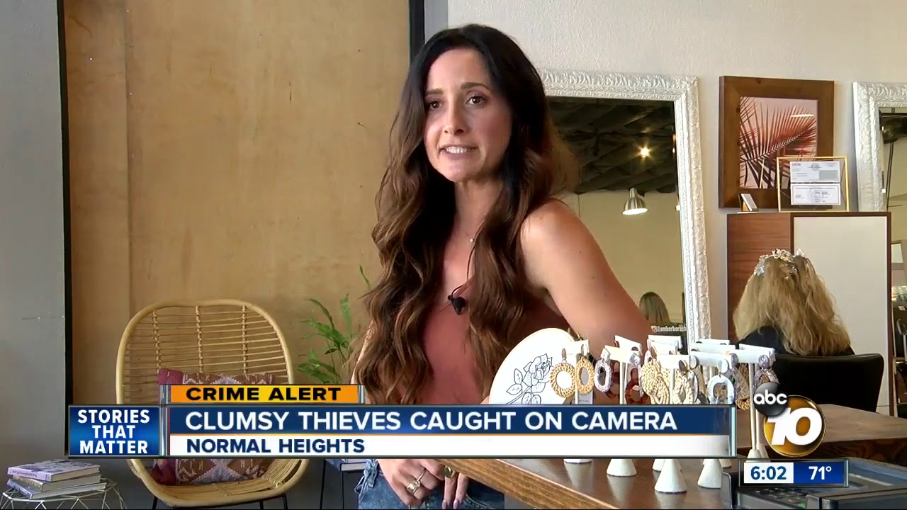 Video Clumsy Thieves Caught On Camera Breaking Into Normal Heights Salon Youtube