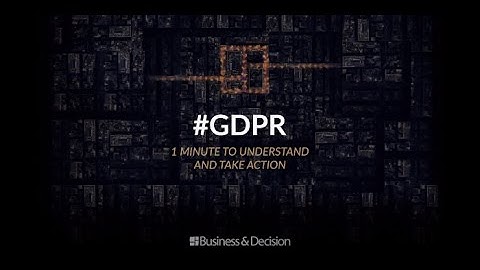 GDPR: 1 minute to understand and take action