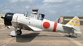 Big Old MITSUBISHI A6M ZERO AIRCRAFT ENGINES Cold Starting Up