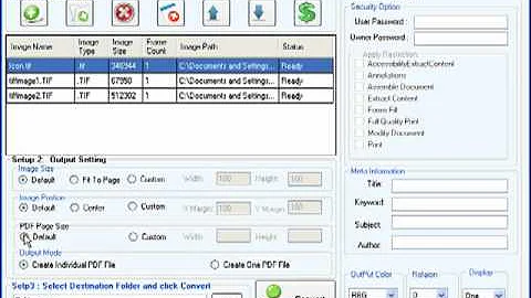 How to Convert multipage TIFF file to PDF