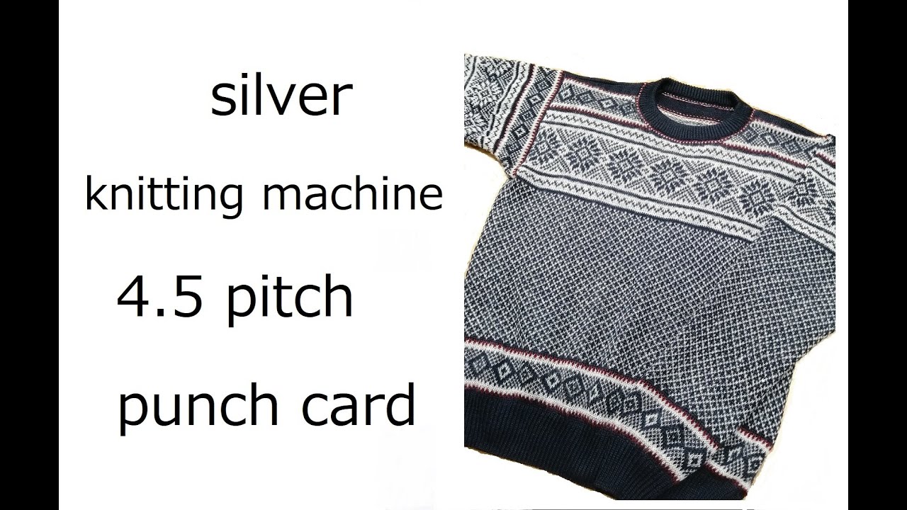シルバー編み機 パンチカード編込み 1/4 - YouTube