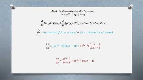 Derivatives of Exponential & Logarithmic Functions Homework Problems Part II