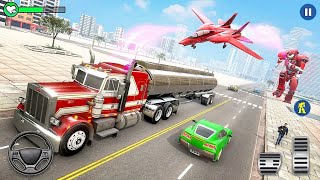 Oil Tanker Robot Game Jet Robot Truck Game - Android iOS Gameplay screenshot 2