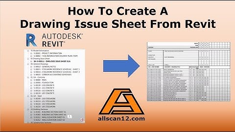 Drawing Issue Sheet from Revit