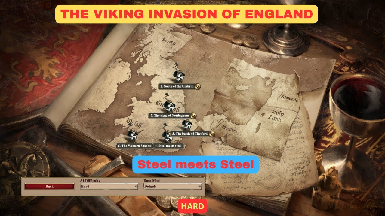 Steel Meets Steel | The Viking Invasion of England | Lets play AOE2 custom campaigns | Hard