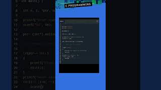 C programming : C-dynamic-memory-allocation Malloc(), Programming Basics Pointers #shorts #coding