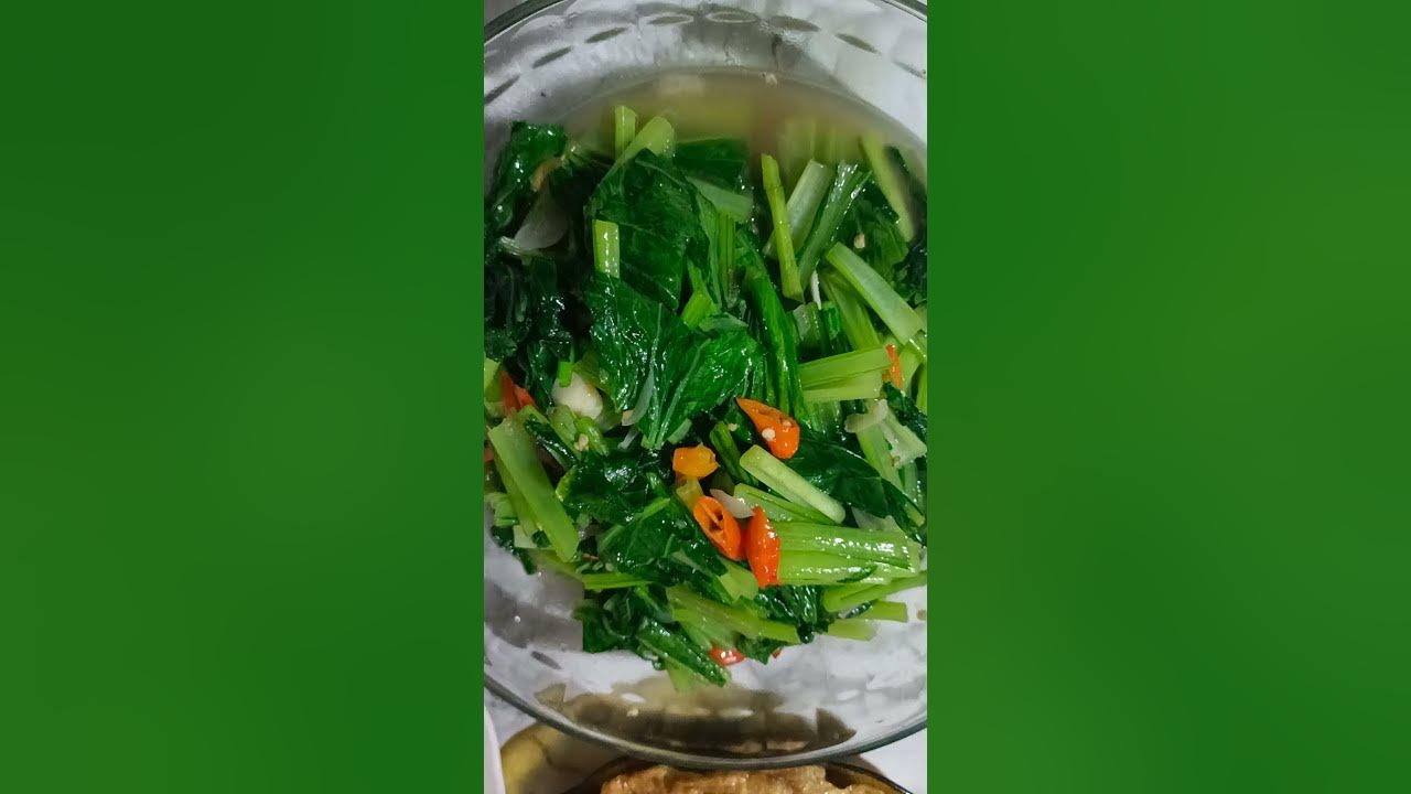 Tumis sawi hijau simpel