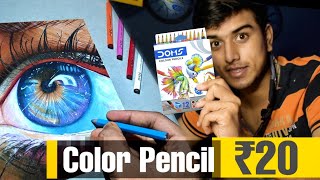 Drawing with ₹20 Color Pencil | Results Shocked Me ! DOMS Colour Pencil #domscolorpencil #beginner