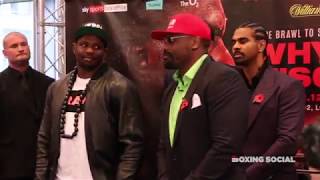 DILLIAN WHYTE AND DERECK CHISORA FACE-OFF AHEAD OF THEIR CRUNCH REMATCH ON DECEMBER 22ND