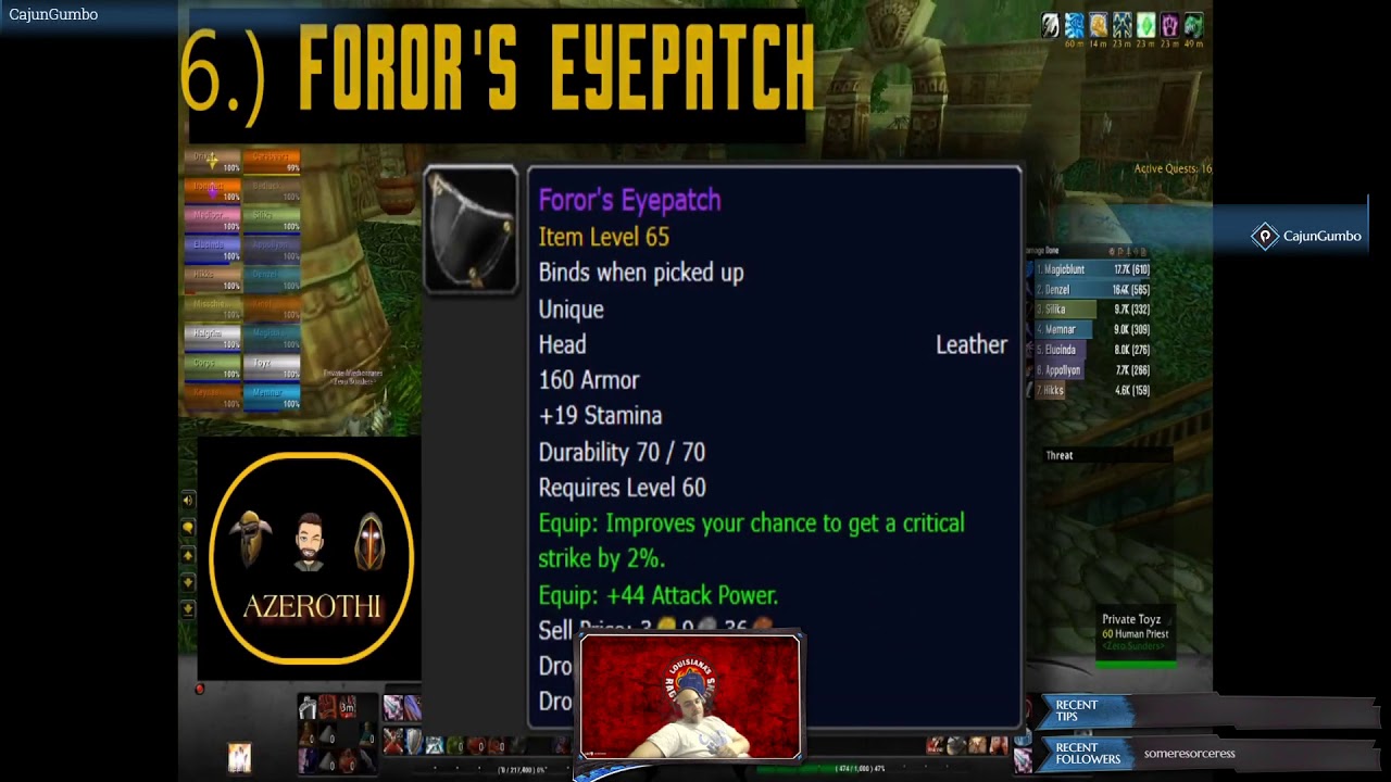 ZG Fury Warrior Gear to Watch for YouTube