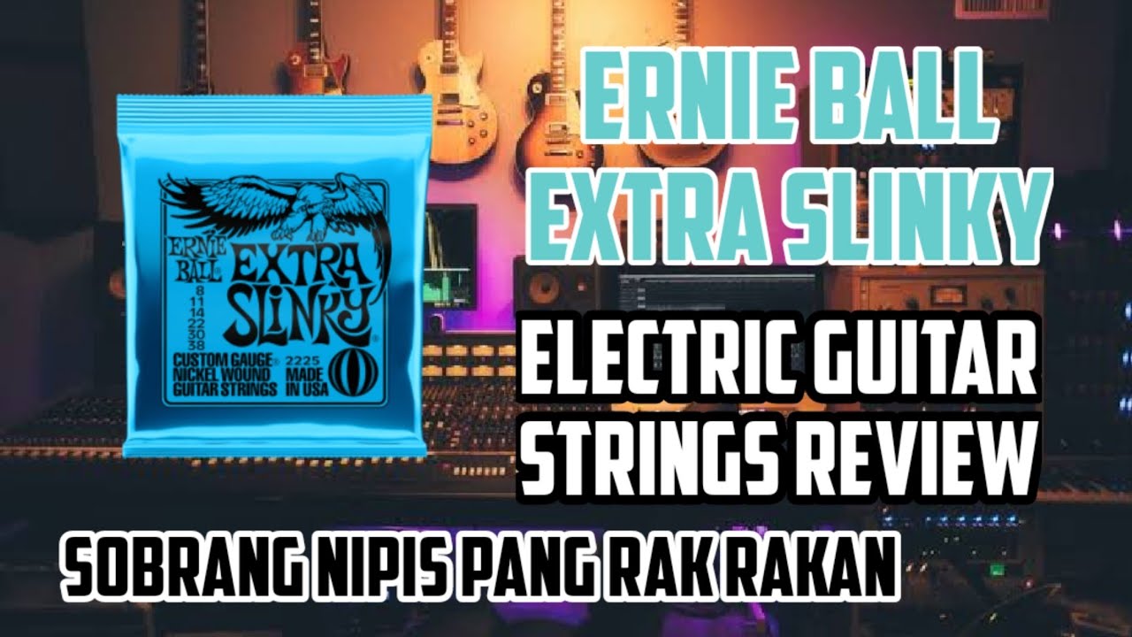 Ernie Ball Extra Slinky Electric Guitar Strings 2225 Sobrang Nipis