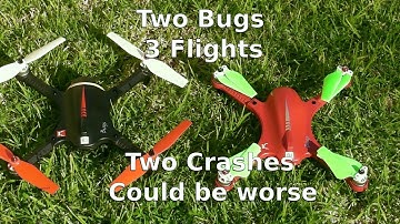 MJX Bugs 3 x 2 - 3 Flights, 2 Crashes.